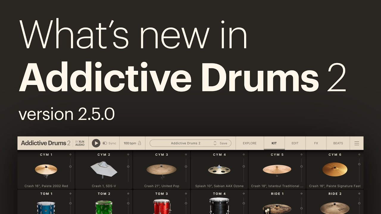 What's new in Addictive Drums 2 (version 2.5.0)