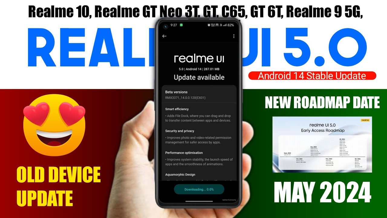 Realme UI 5.0 Stable Update May 2024 | Realme old devices update| VoNR, Camera, Battery Drain Fixed