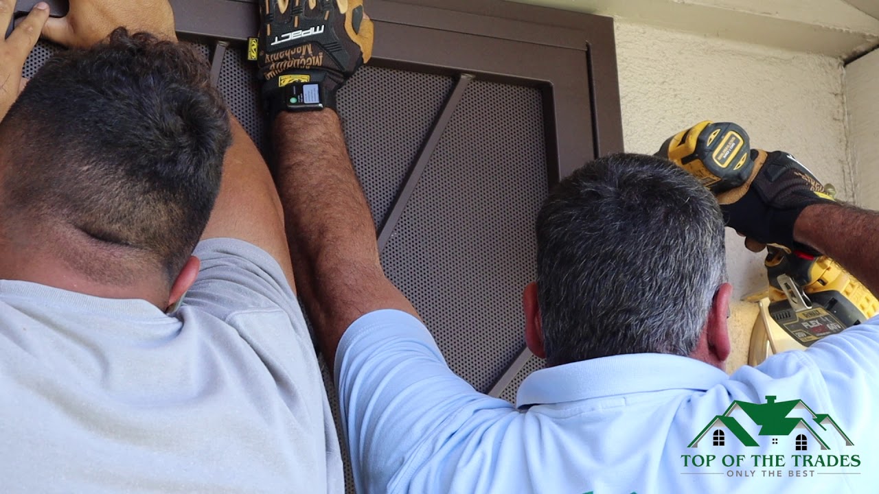 How to install a double security door professionally by Top of the Trades