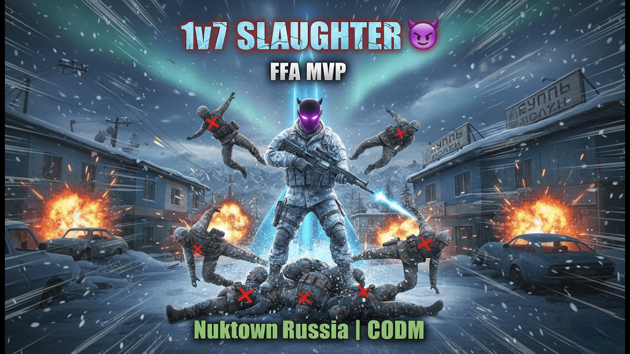 Free For All on Nuketown Russia 🔥 1v7 MVP Domination | CODM FFA Gameplay