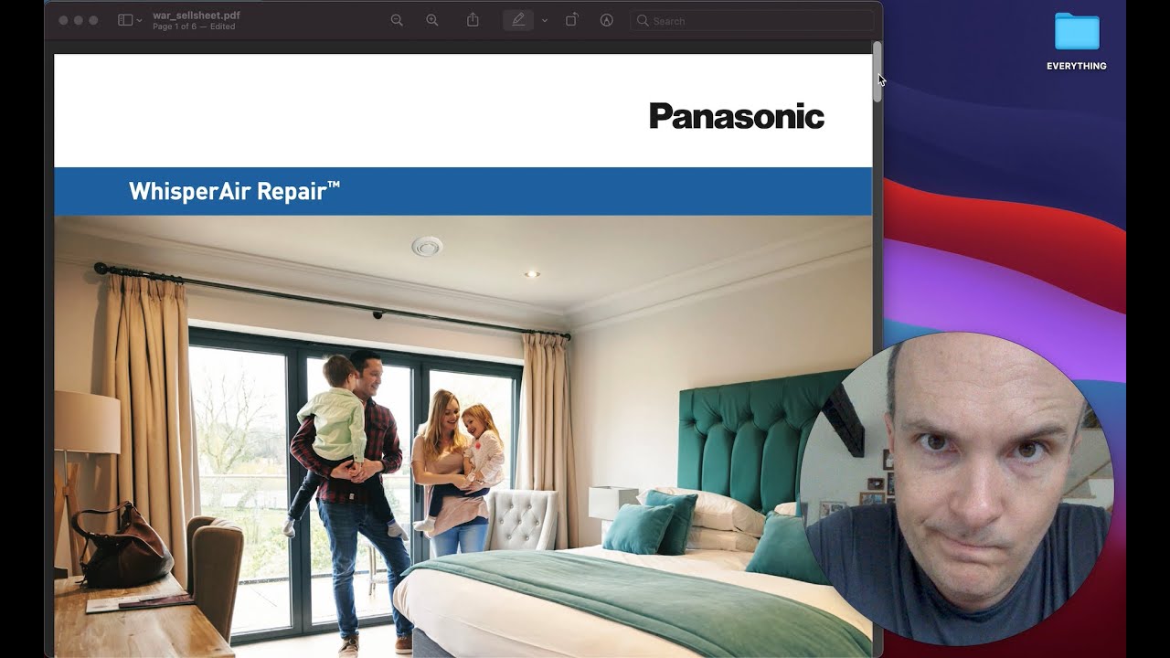 Обзор продукта с плохим качеством воздуха в помещении: ремонт Panasonic WhisperAir