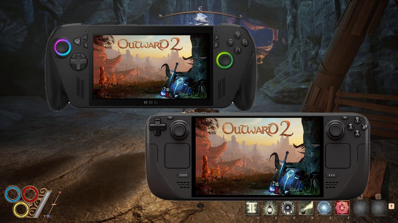 Outward 2 on Steam Deck OLED vs Xbox Ally X | 720p Same Settings + Lossless Scaling Test