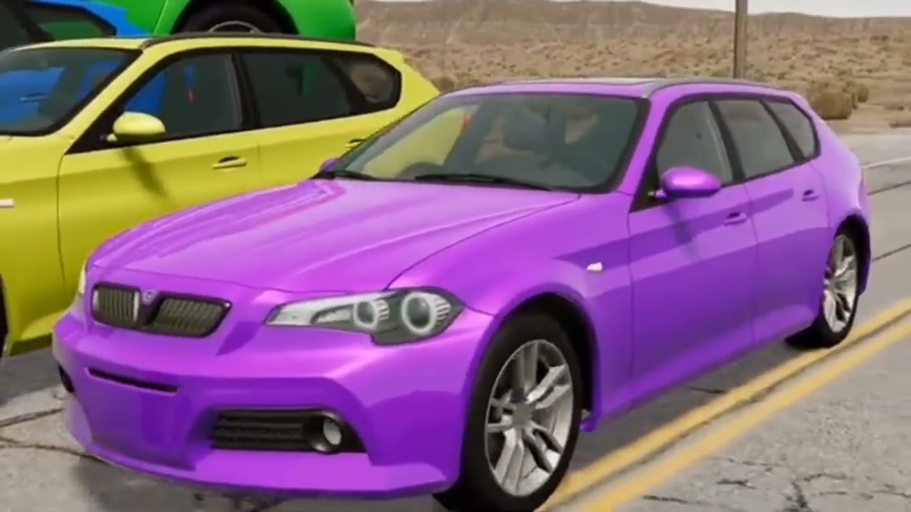 Small to Giant Cars vs Train and Rail BeamNG.drive