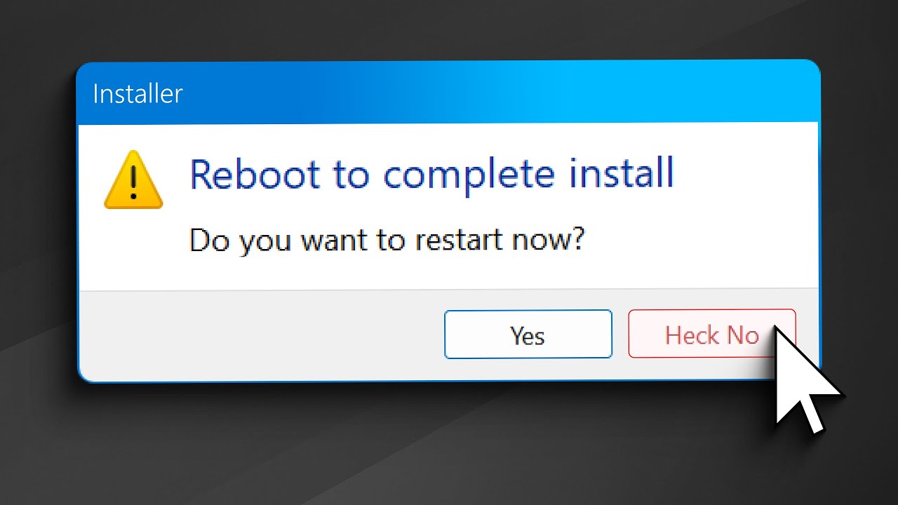 Why Does Windows Make You Reboot After Installing Some Apps?