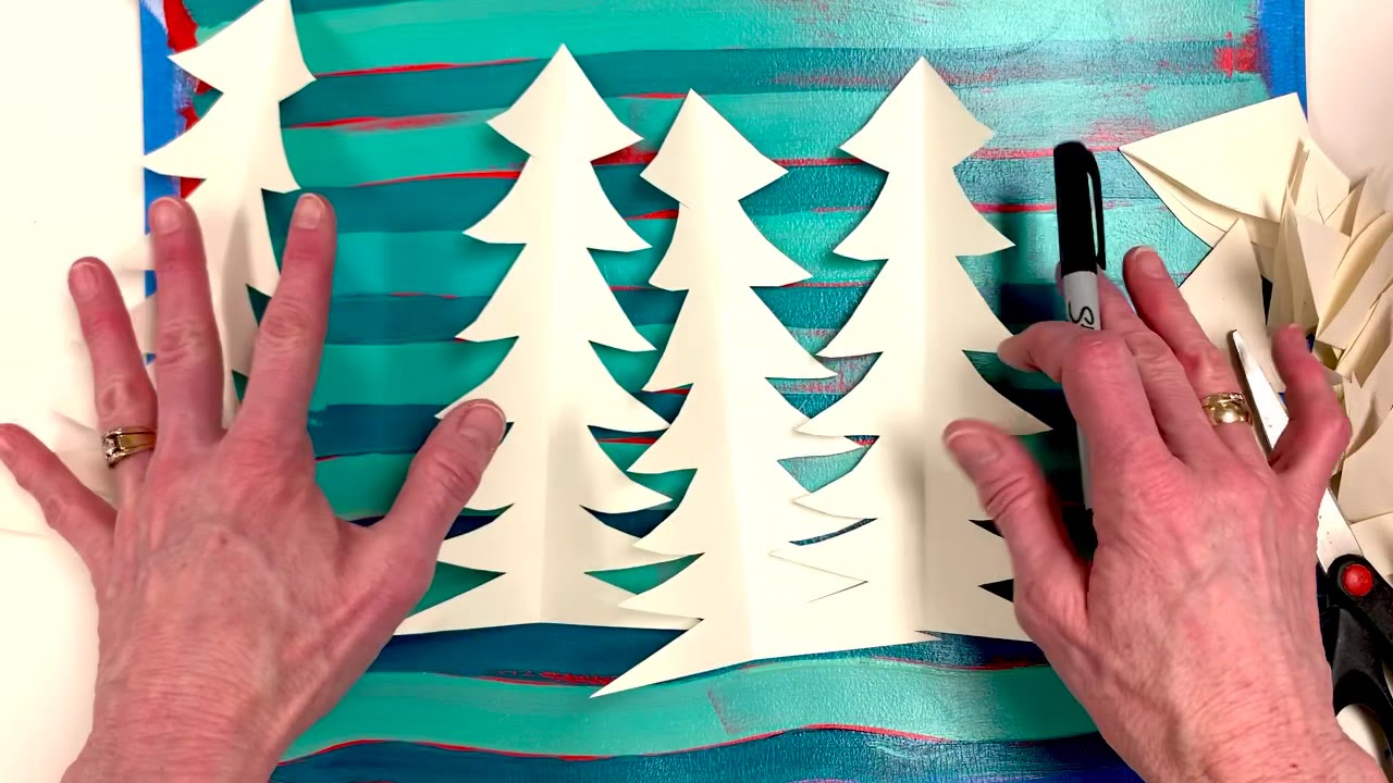 Easy 3D Paper Trees for teachers, parents, and children.