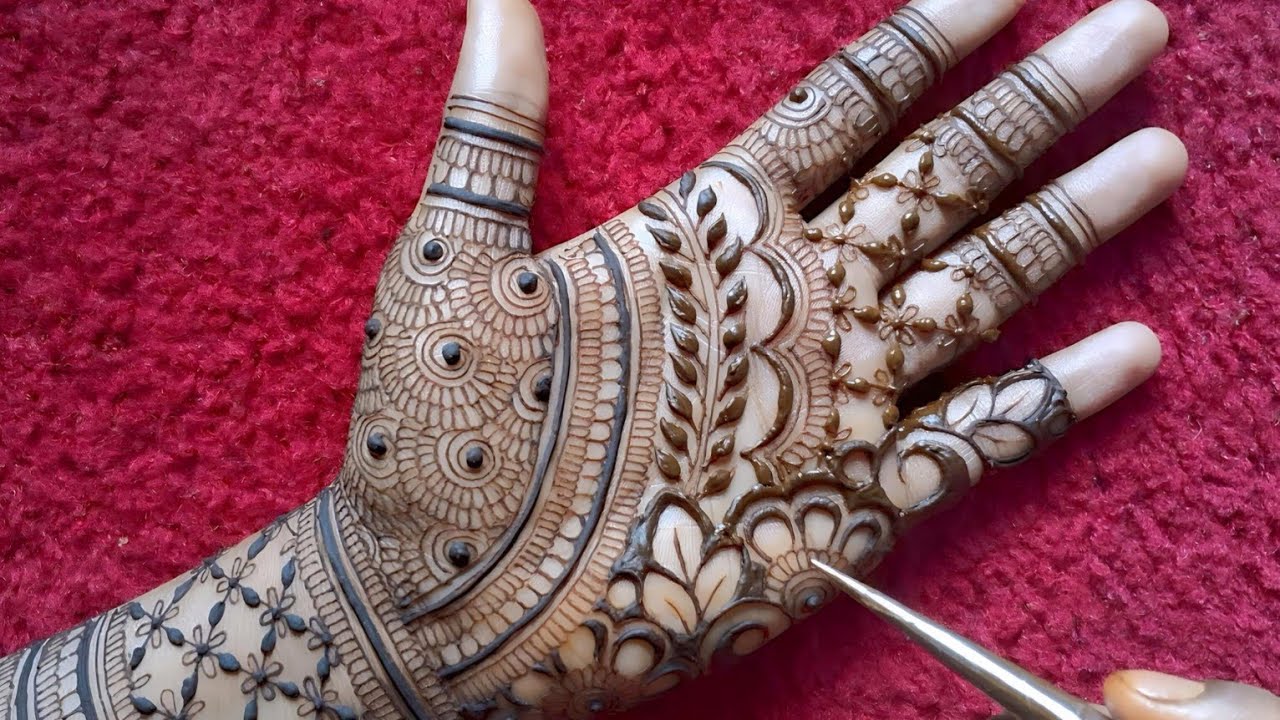 Semi Bridal Mehndi Design | Beautiful Dulhan Mehndi Design | Stylish Bridal Mehndi Design