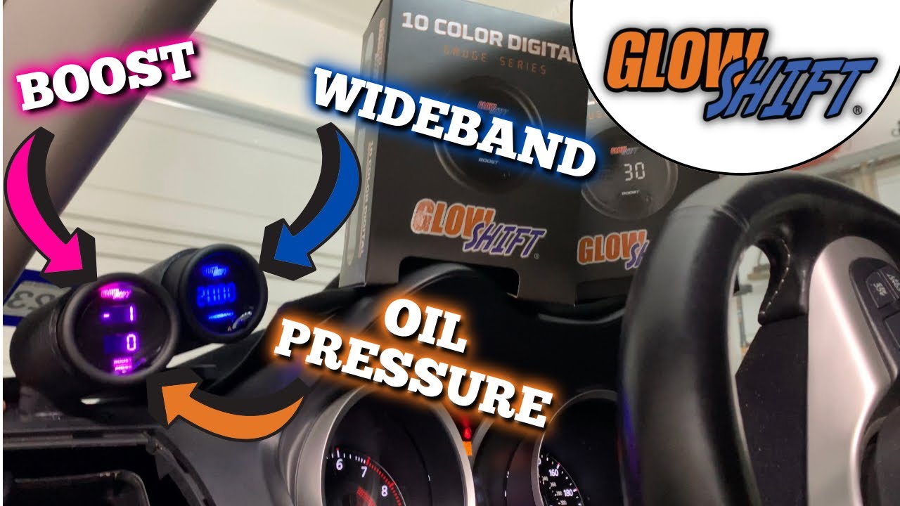 GlowShift Boost / Oil Pressure Gauge Install For The EVO X ( Wideband doesn’t have serial output )