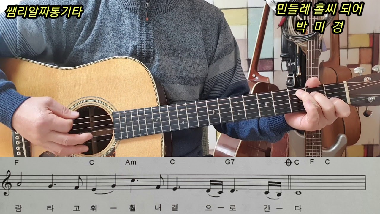 #민들레 홀씨 되어-박미경(C key 8beats slow gogo)