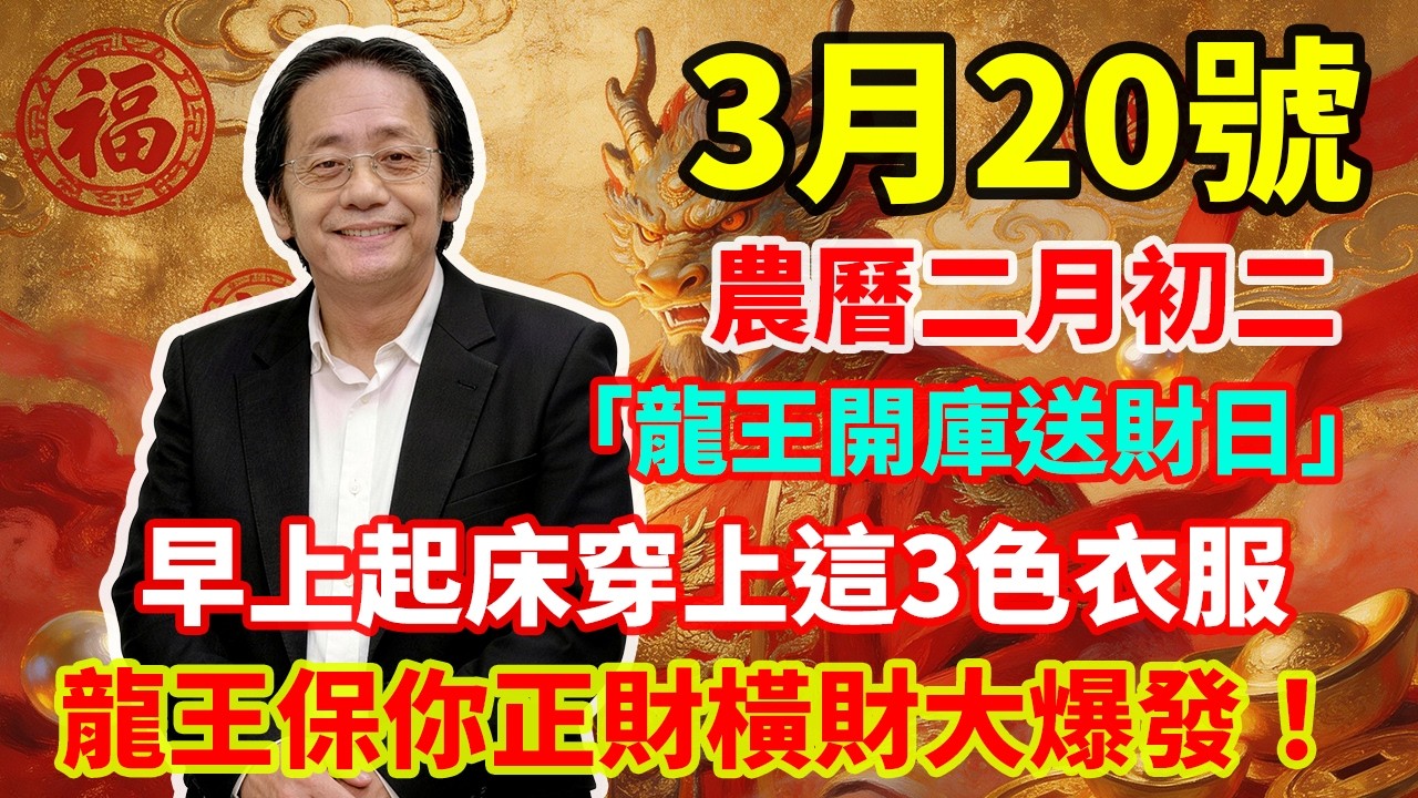 喜事駕到！3月20號，農曆二月初二，「龍王開庫送財日」，早上起床穿上這3色衣服，第二天必有橫財降你家，龍王保你正財橫財大爆發！＃佛學 ＃佛淨 ＃佛陀 ＃佛法 ＃佛教 ＃修行
