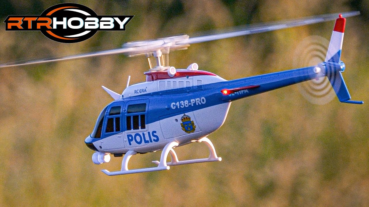 RC Helicopter C138 PRO 1/33 Scale RC ERA Bell 206 RFT Unboxing / Fly