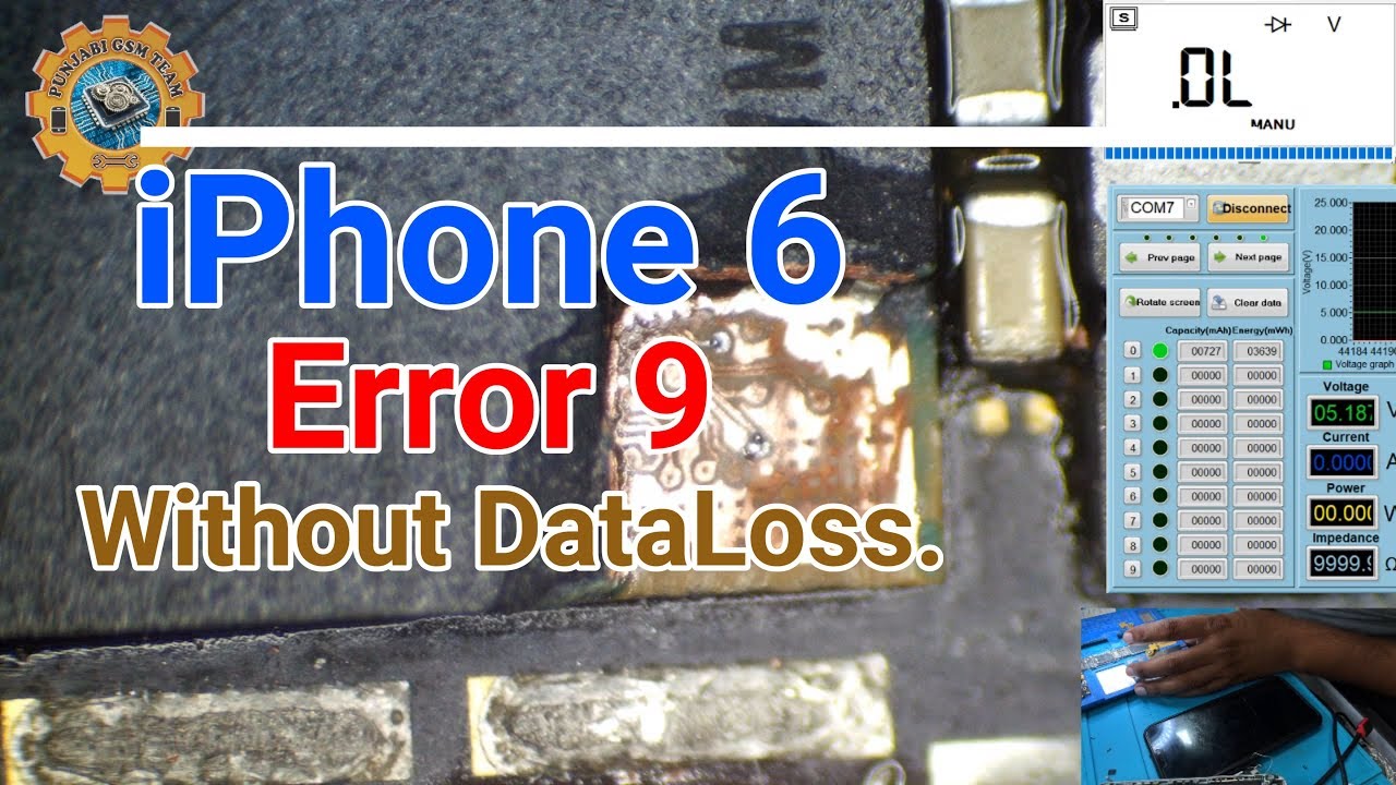 iPhone 6 Error 9 Restarting issue Revived Without DataLoss PGT.