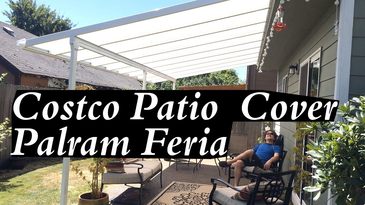 Costco Patio Cover Palram Feria White Best Easy Setup Great for Shade DIY Metal Aluminum Kits