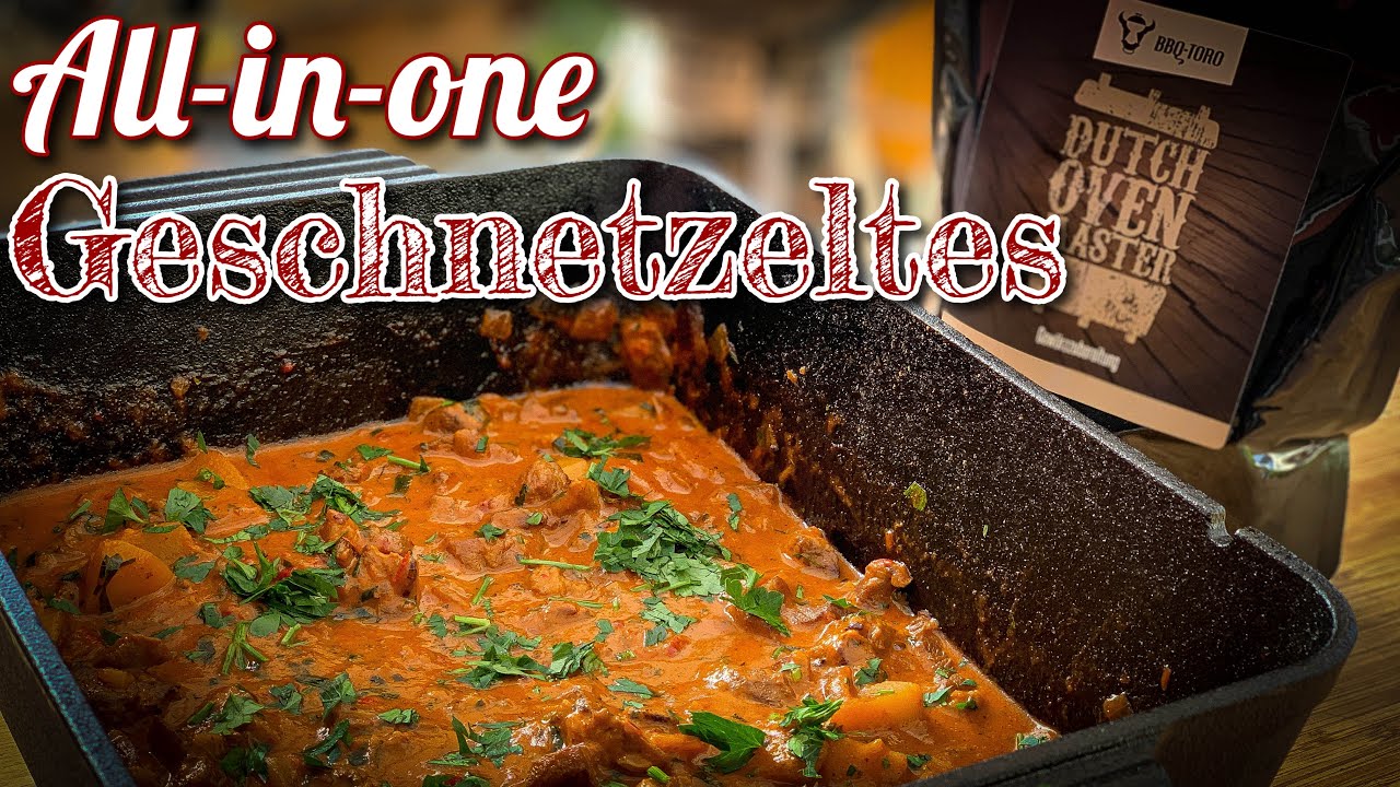 All in one Pot Geschnetzeltes aus den DOSQ4 mit dem Dutch Oven Master Gewürz von BBQ-Toro #Dutchoven