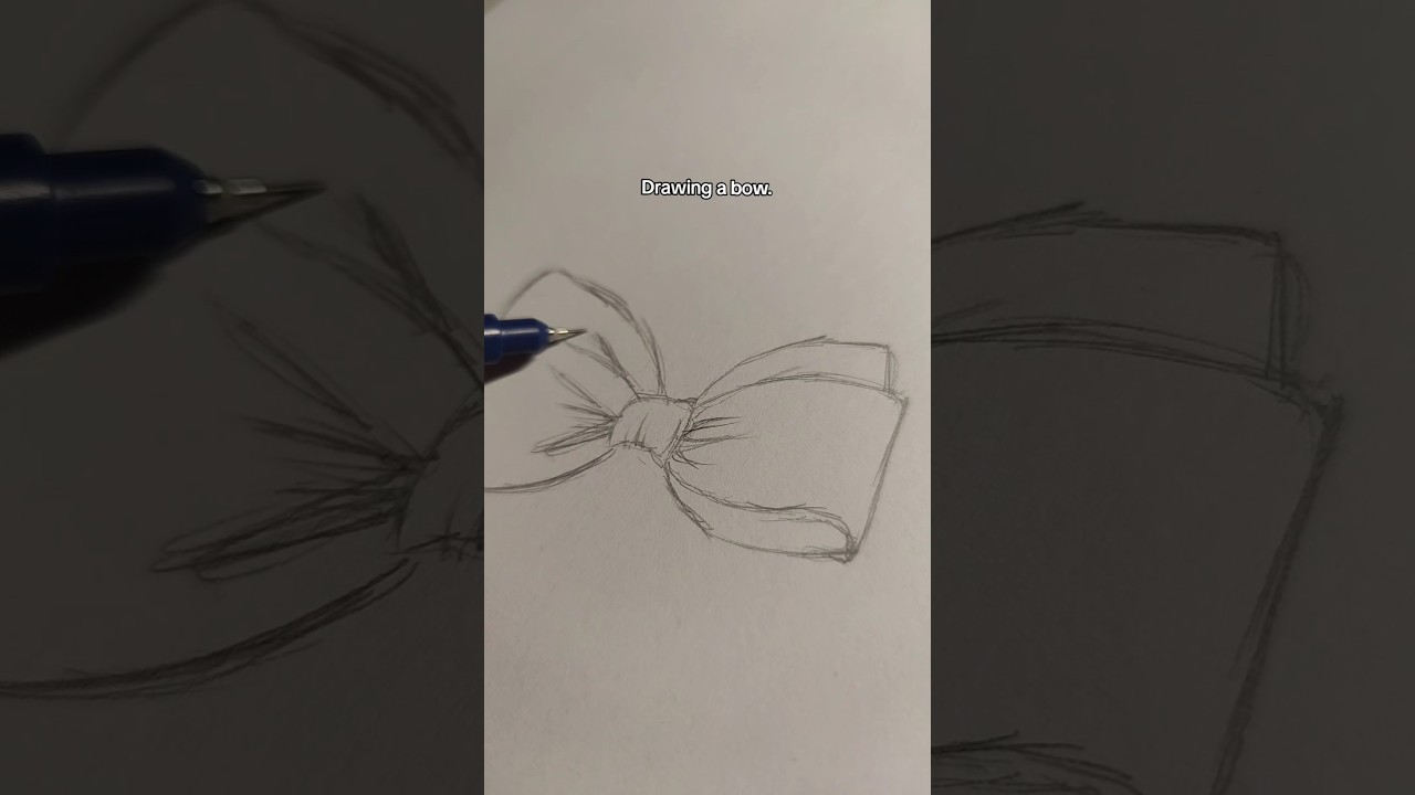 Drawing a bow) #bow #drawing #drawingbow #howtodraw