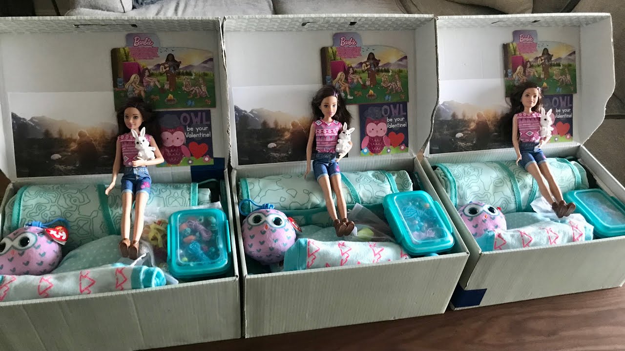 Barbie Glamping Theme 🦉🏕 | Operation Christmas Child Shoeboxes | Girls 10-14 | 3 Identical Boxes!