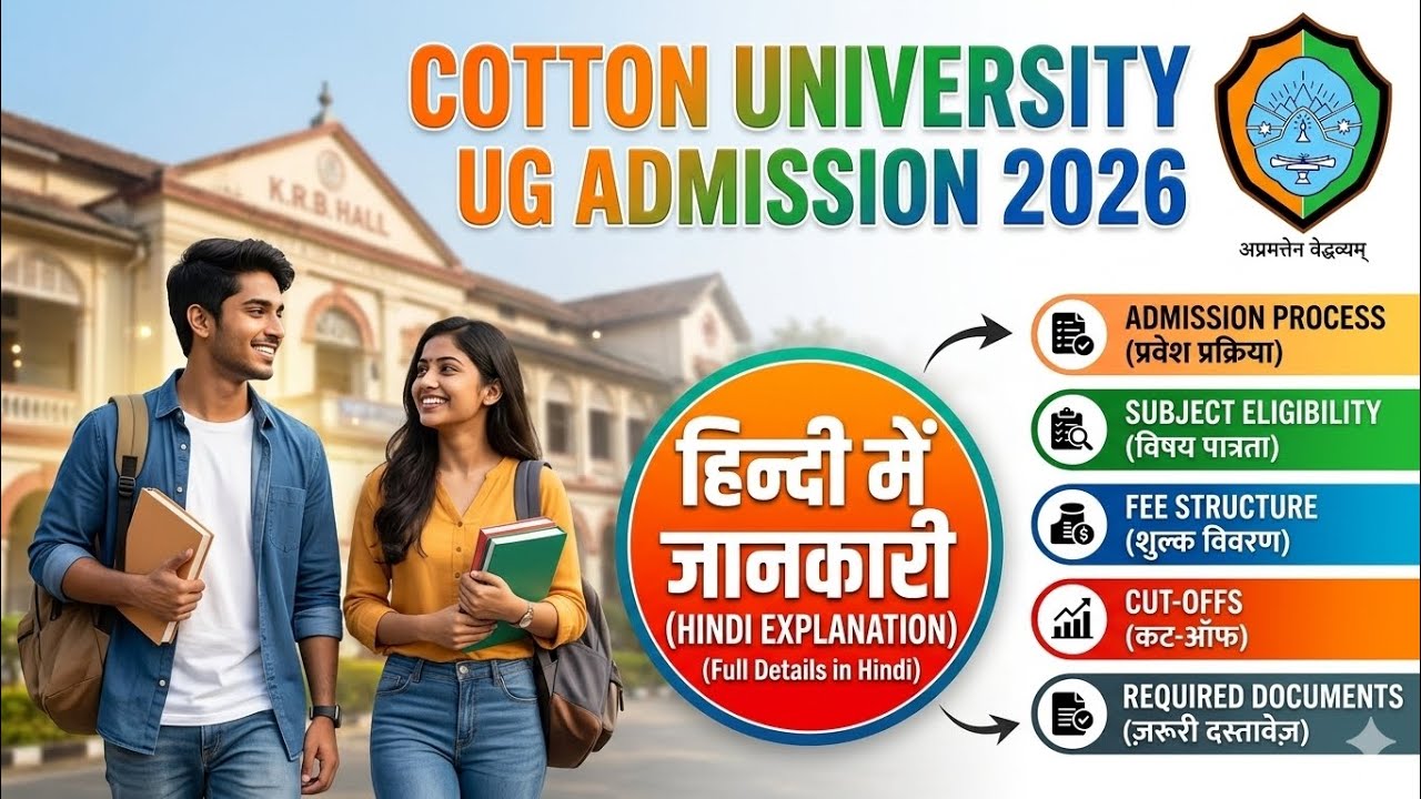 Cotton University UG Admission 2026 | Hindi Explanation | Complete Details !