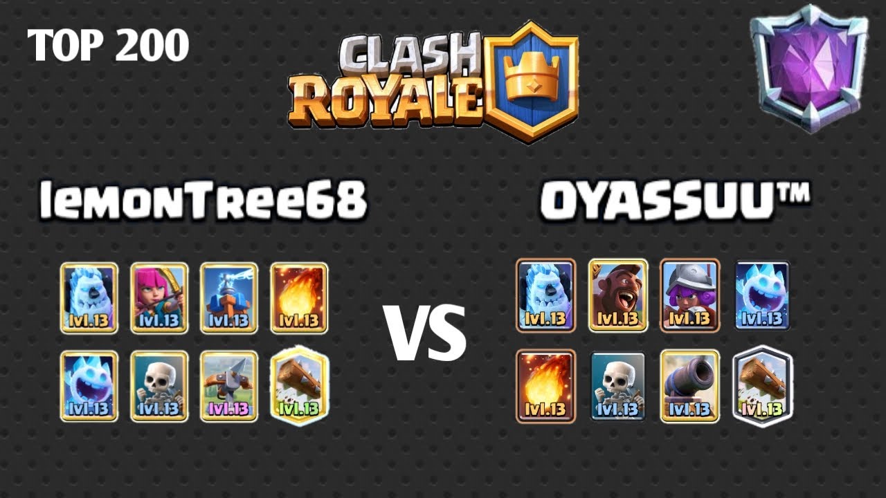 Top Global Gameplay LemonTree68 VS OYASSUU™ [ TOP 200] | CLASH ROYALE