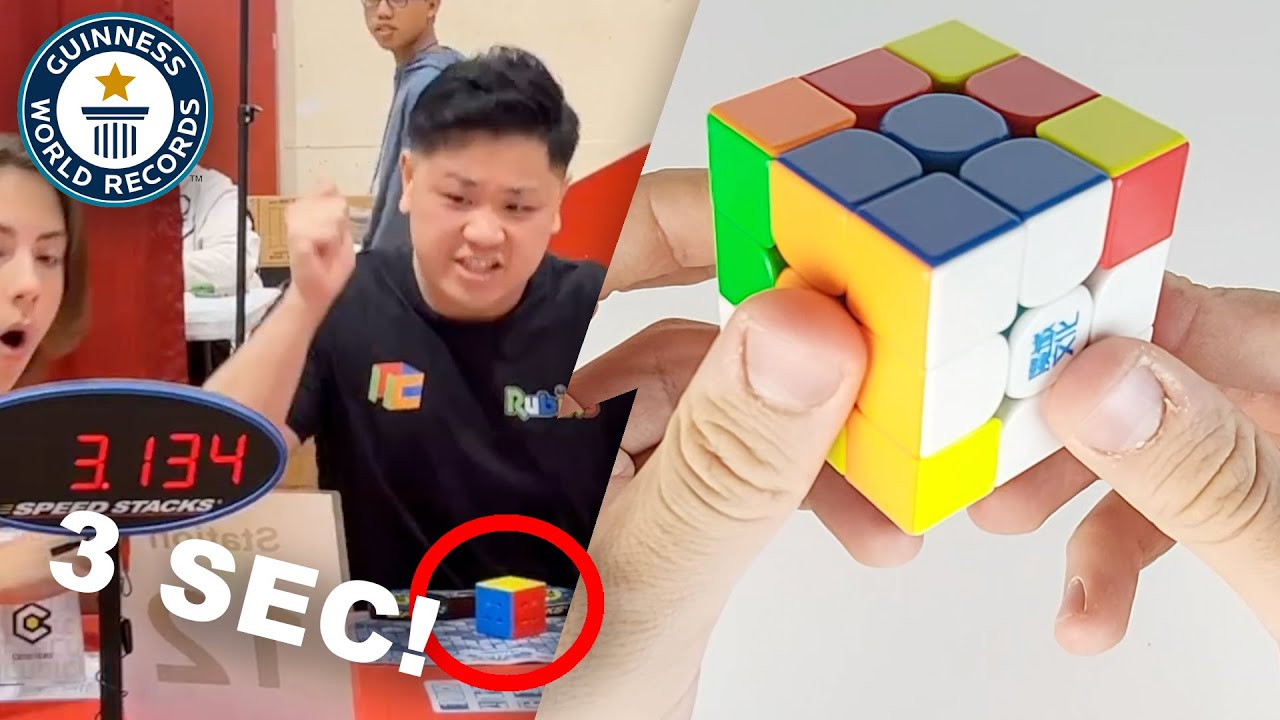 NUOVO RECORD MONDIALE DI CUBO DI RUBIK DI 3.13 SECONDI! ECCO COME HA FATTO!