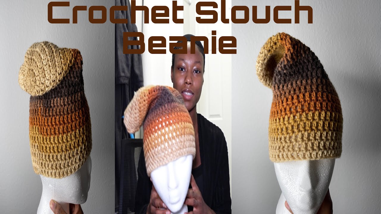 Crochet with me fall edition#2: crochet slouch beanie ✨🍂