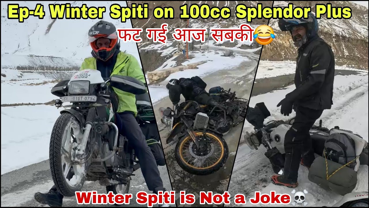 2.0 Winter Spiti Road Trip is Really Deadly 2025 | Pin Valley | Delhi to Kaza on Hero Splendor Plus