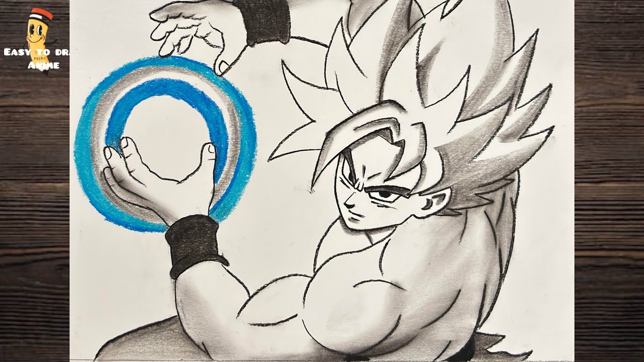 How to draw Goku ultra instinct step by step || Easy anime drawing || Dragon ball Z drawing tutorial