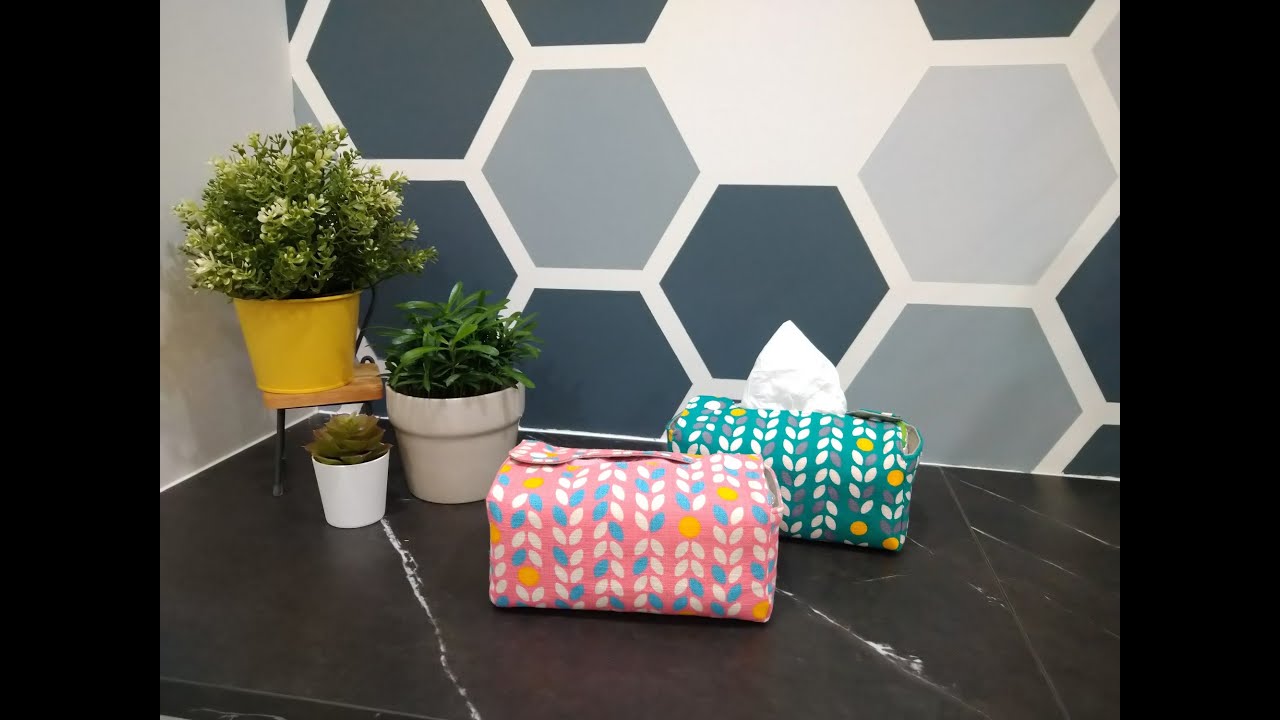 超簡單面紙套DIY~How to make a tissue box cover!!!