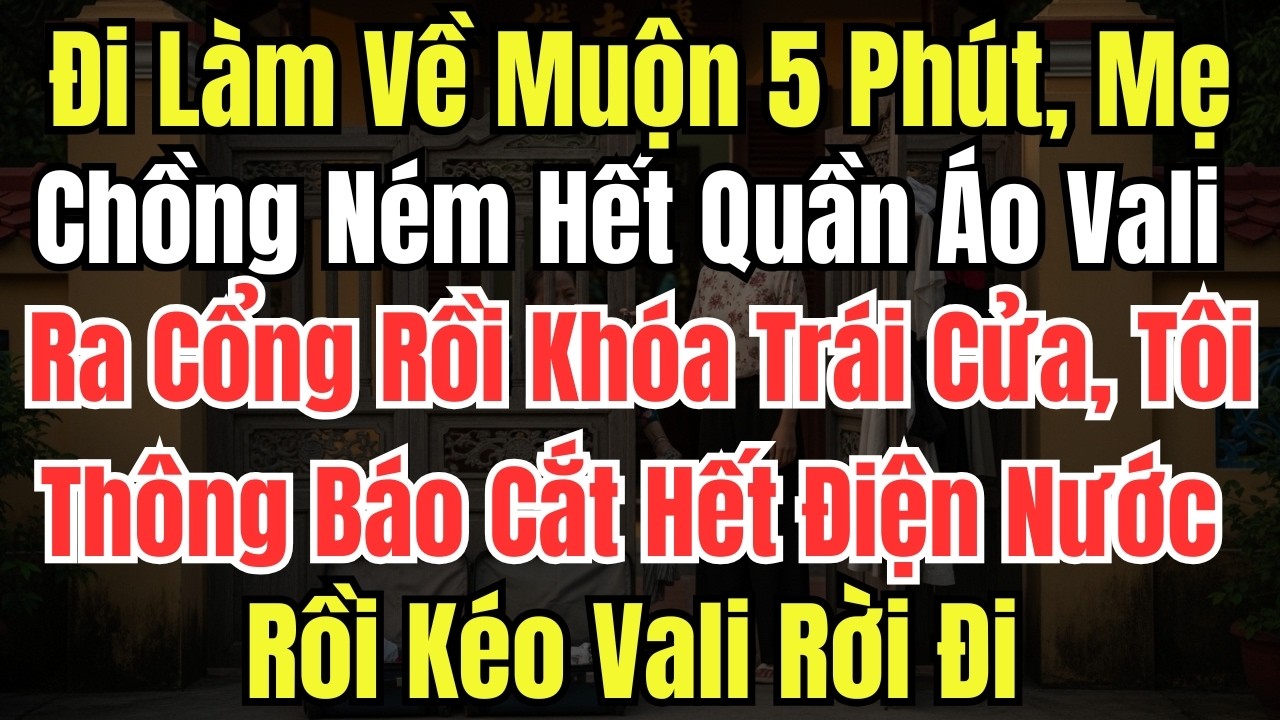 Đi Làm Về Muộn 5 Phút, Mẹ Chồng Mém Hết Quần Áo Vali Ra Cổng Rồi Khóa Trái Cửa, Tôi Thông Báo Cắt Hế
