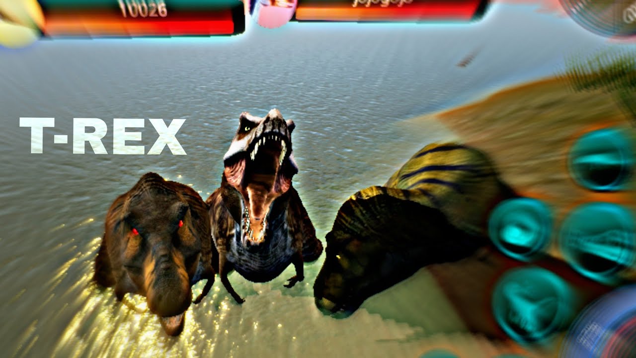 THE CURSED ISLE - GROUP OF T-REX DESTROYING EVERYTHING #thecursedisle #pathoftitans