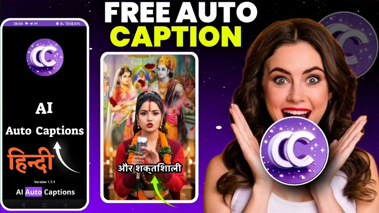 Free New Trending Auto Caption | How To Generate Auto Caption in Hindi ! 
