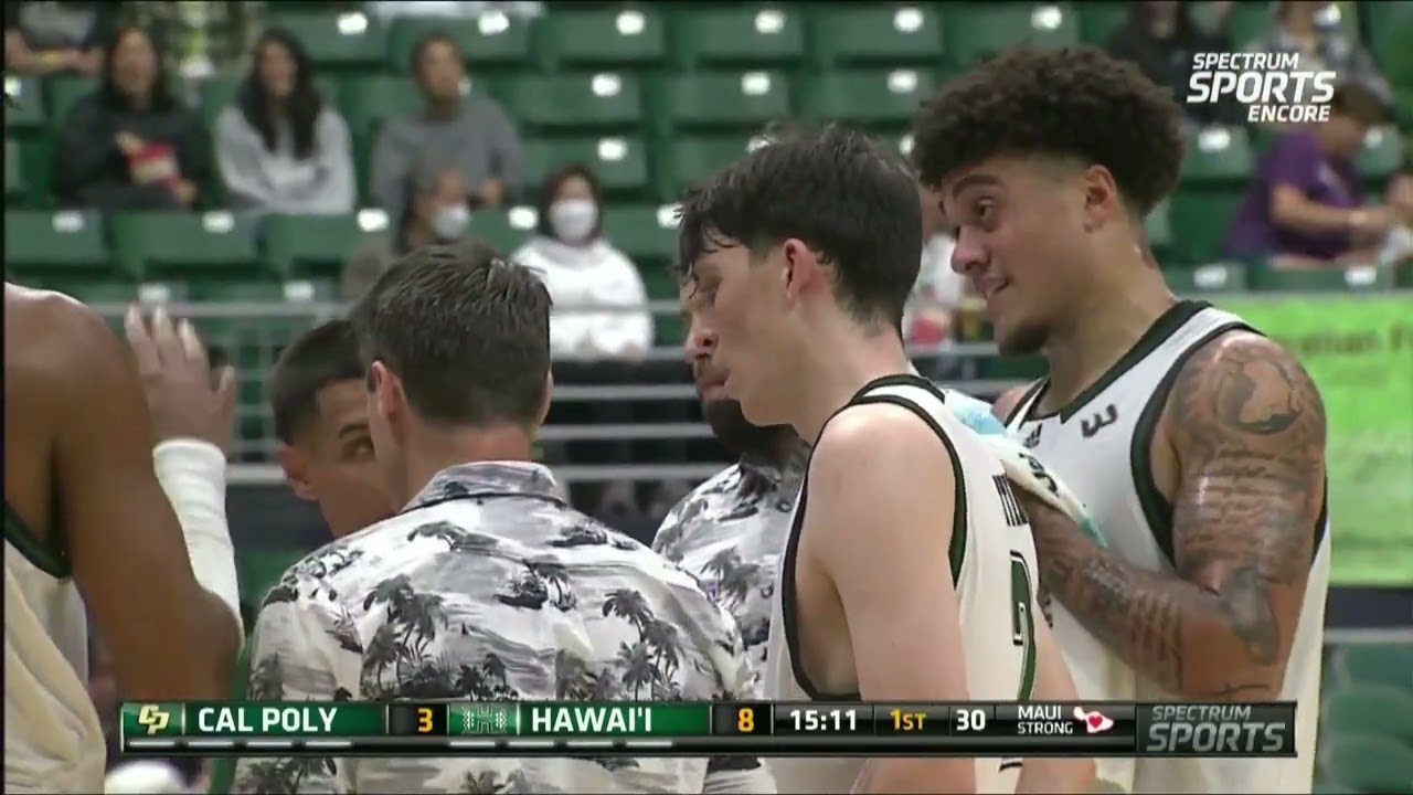 Hawaii Mens Basketball, UH vs Cal Poly, 1/27/24