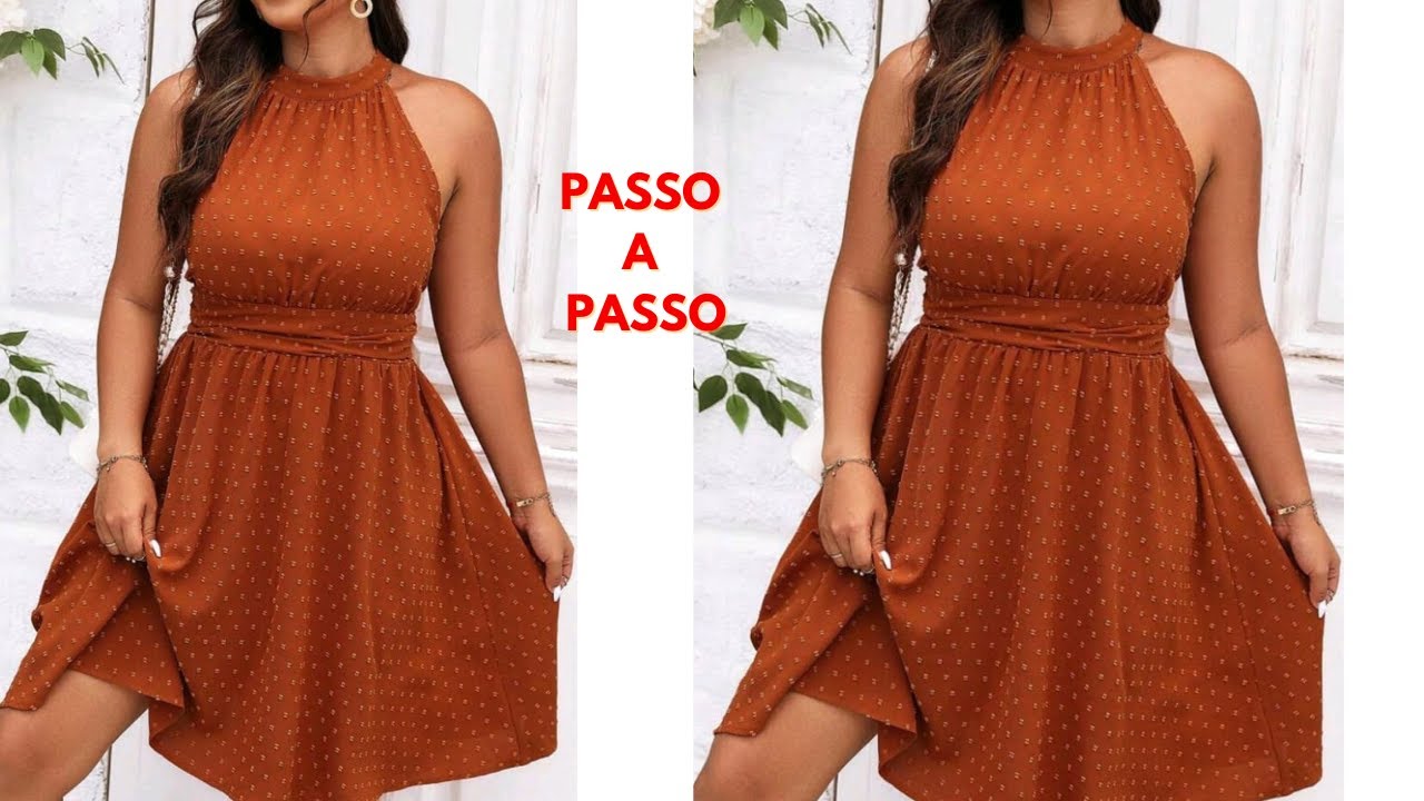Vestido Cava Americana Passo a Passo Corte e Costura