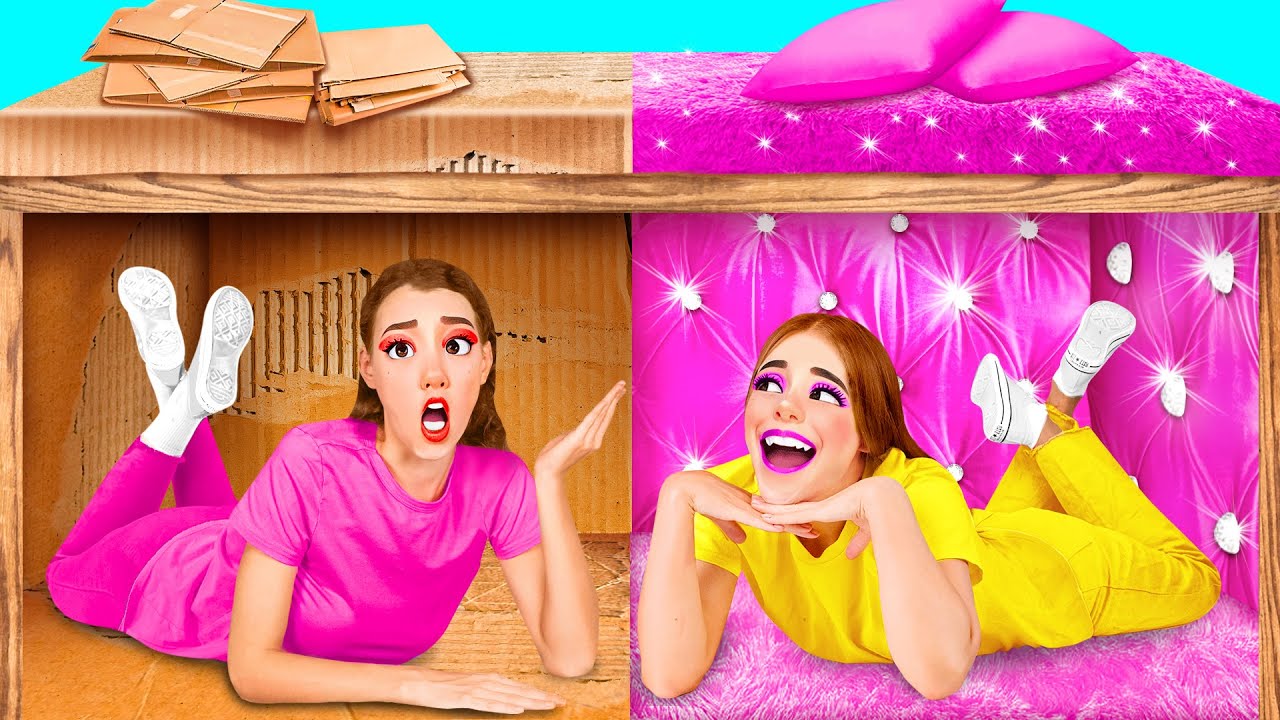 ベッドの下の秘密の部屋 | 金持ち VS ブローク面 白いシチュエーション そして失敗する