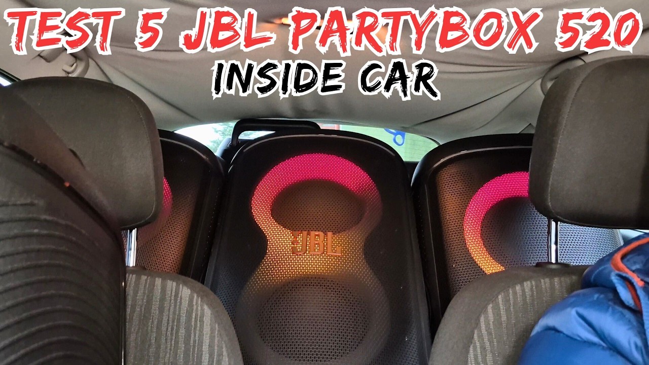 Что происходит при ТЕСТЕ 5 JBL Partybox 520 ВНУТРИ АВТОМОБИЛЯ?