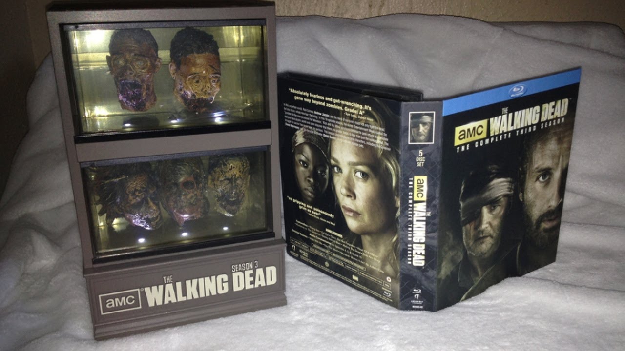 The Walking Dead Season 3 Governors Zombie Head Fish Tank Blu-ray Unboxing - (2013)