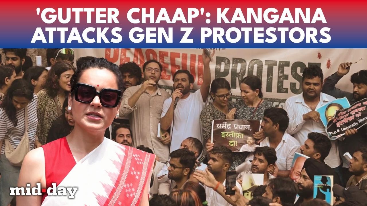 Kangana Ranaut SCHOOLS Gen Z Over Protess; Netizens SLAM Actor-MP Over 'Gutter Chaap' Remark