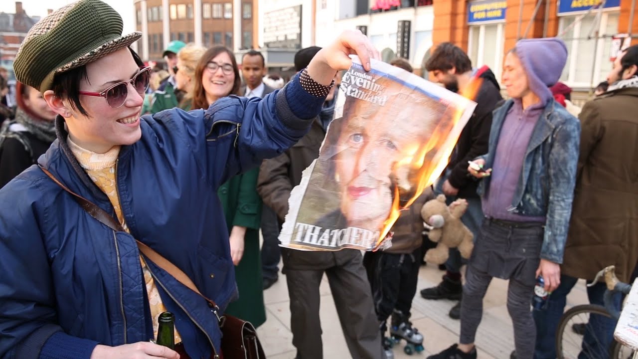 MARGARET THATCHER DEAD!! Brixton Celebrates Party - Ghost Town