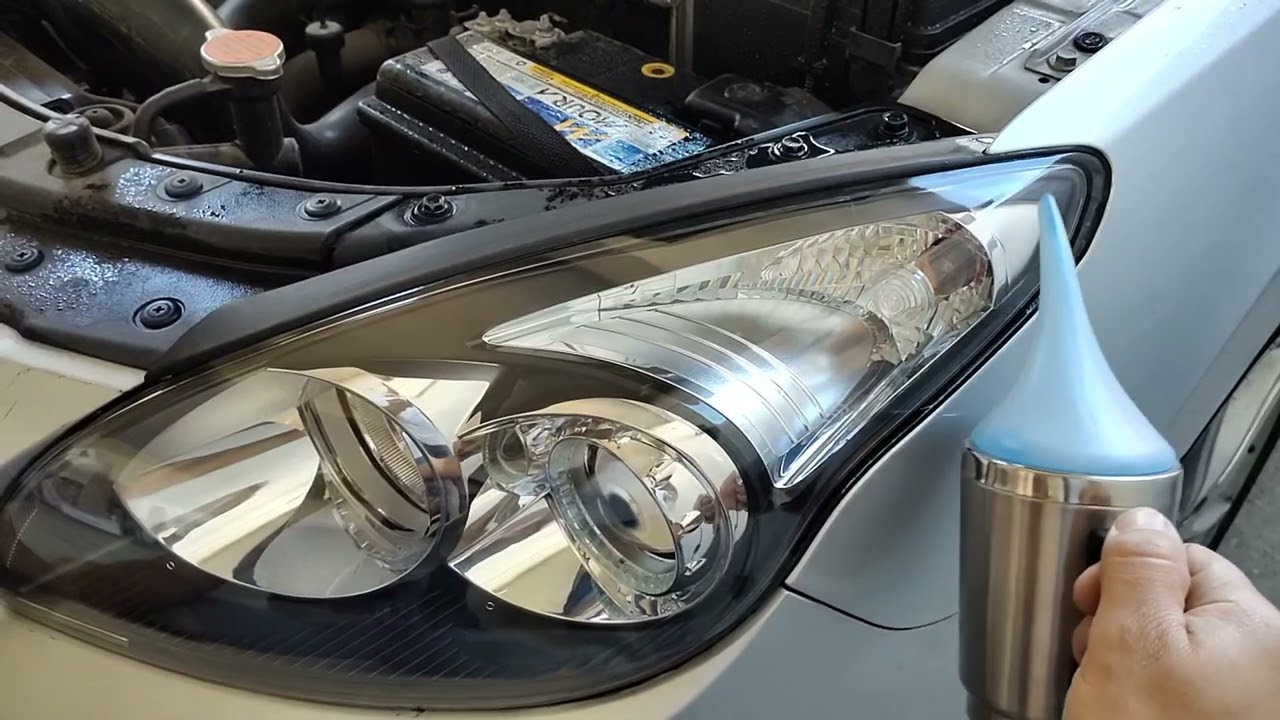 Restauração de farol Hyundai i30 com vapor de polímero. Esse ficou show 🙌