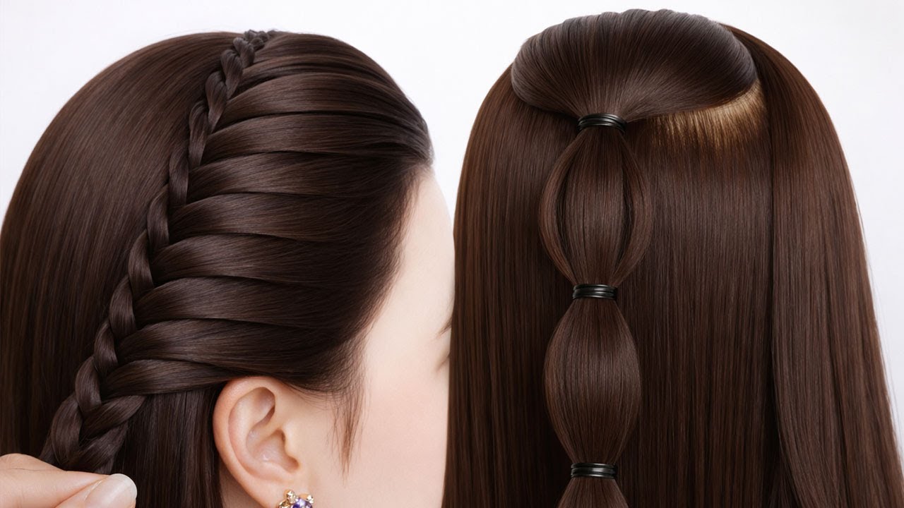 Very Easy & Beautiful Hairstyle - Trendy Hairstyle For Girls | Top Best Hairstyle For Birthday Girl