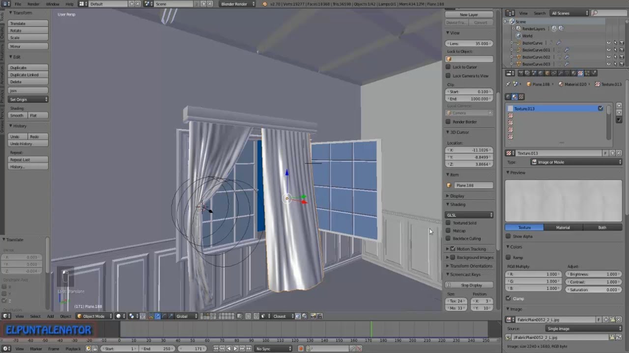Tutorial cortina en Blender