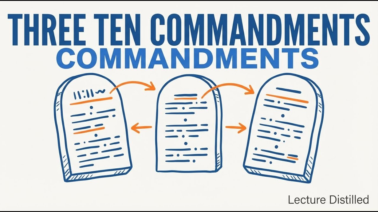 The Bible Contains Three Different Ten Commandments