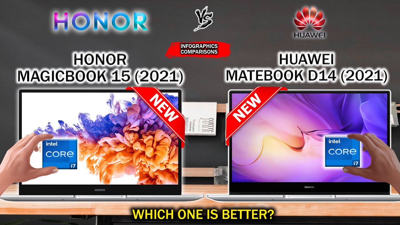 HONOR MAGICBOOK 15 (2021) VS HUAWEI MATEBOOK D14 (2021)