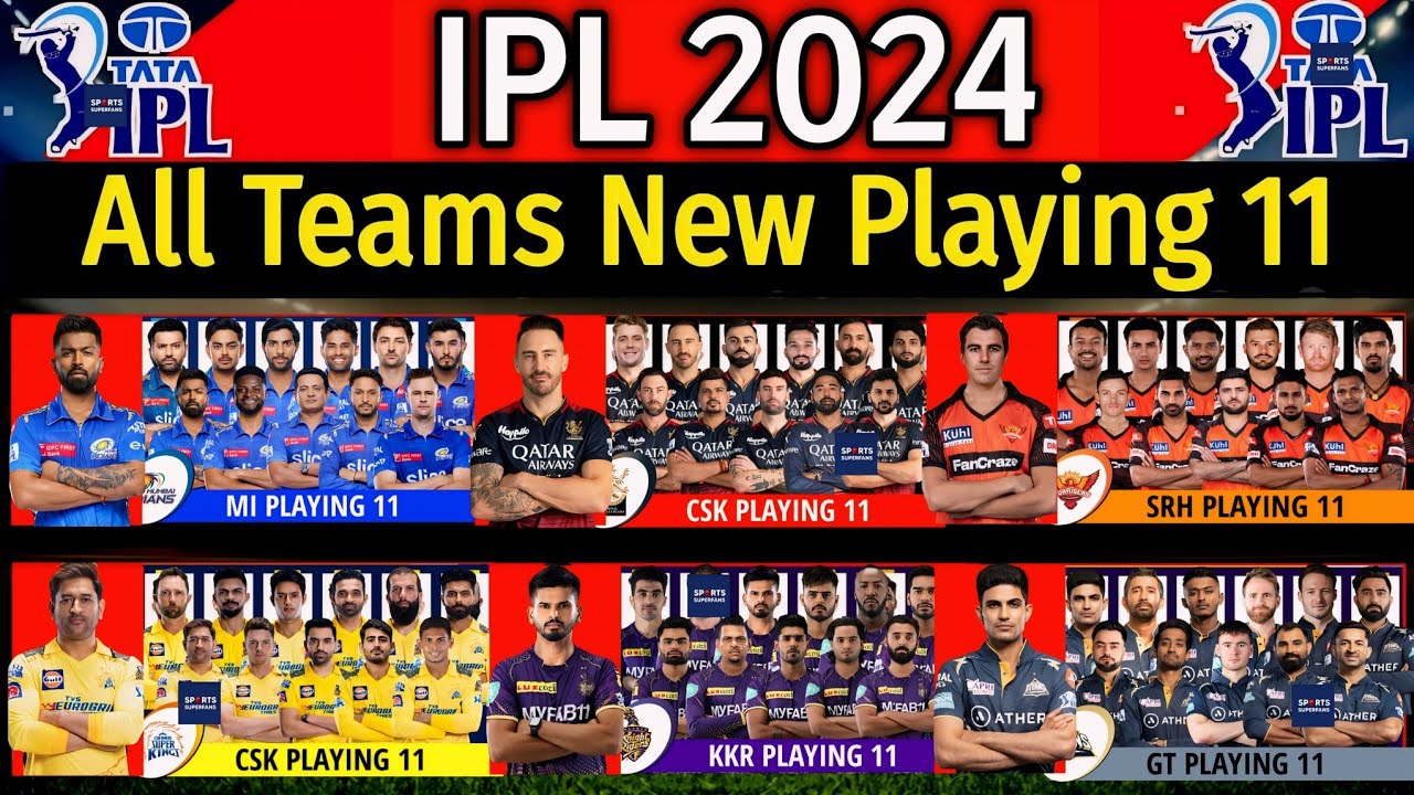 IPL 2024 - All 10 Teams Playing 11 | All Teams Playing XI IPL 2024 | All Teams Playing 11 IPL 2024 |
