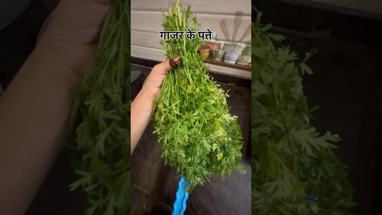 Gajar k Patton ki sabji🥕 