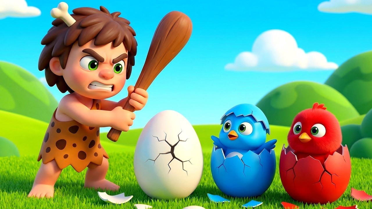 Naughty Caveman Stole Dino's Eggs! 🐣 Emergency at Old MacDonald Farm! | Old MacDonald Rescue Story