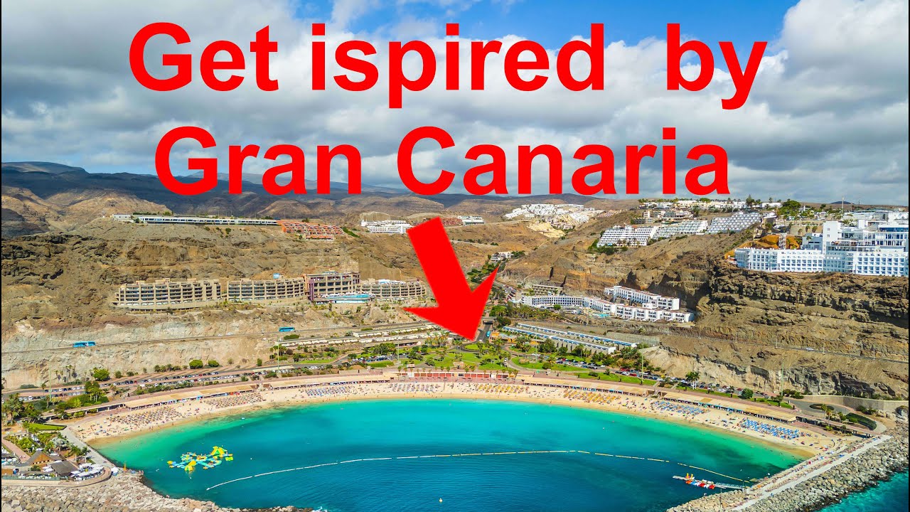 Relaxing drone shots from Amadores and Puerto Rico, Gran Canaria