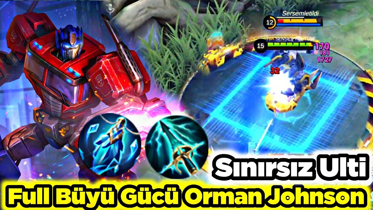 Full Büyü Gücü Tek Atan Orman Johnson Çarptığımız Direkt Ölüyor Bayıldım  Mobile Legends