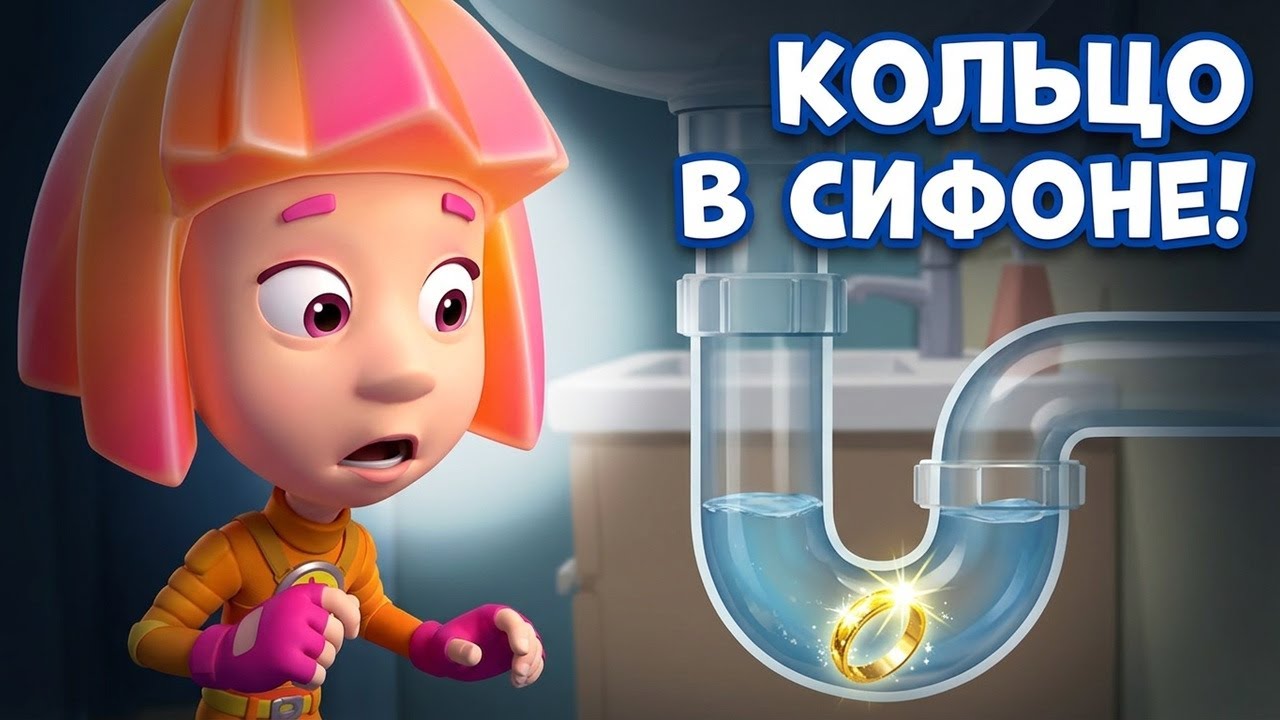 Детский уголок|Kids'Corner Фиксики про сифон - Симка спасает кольцо мамы * мультик игра ФиксиКнижки