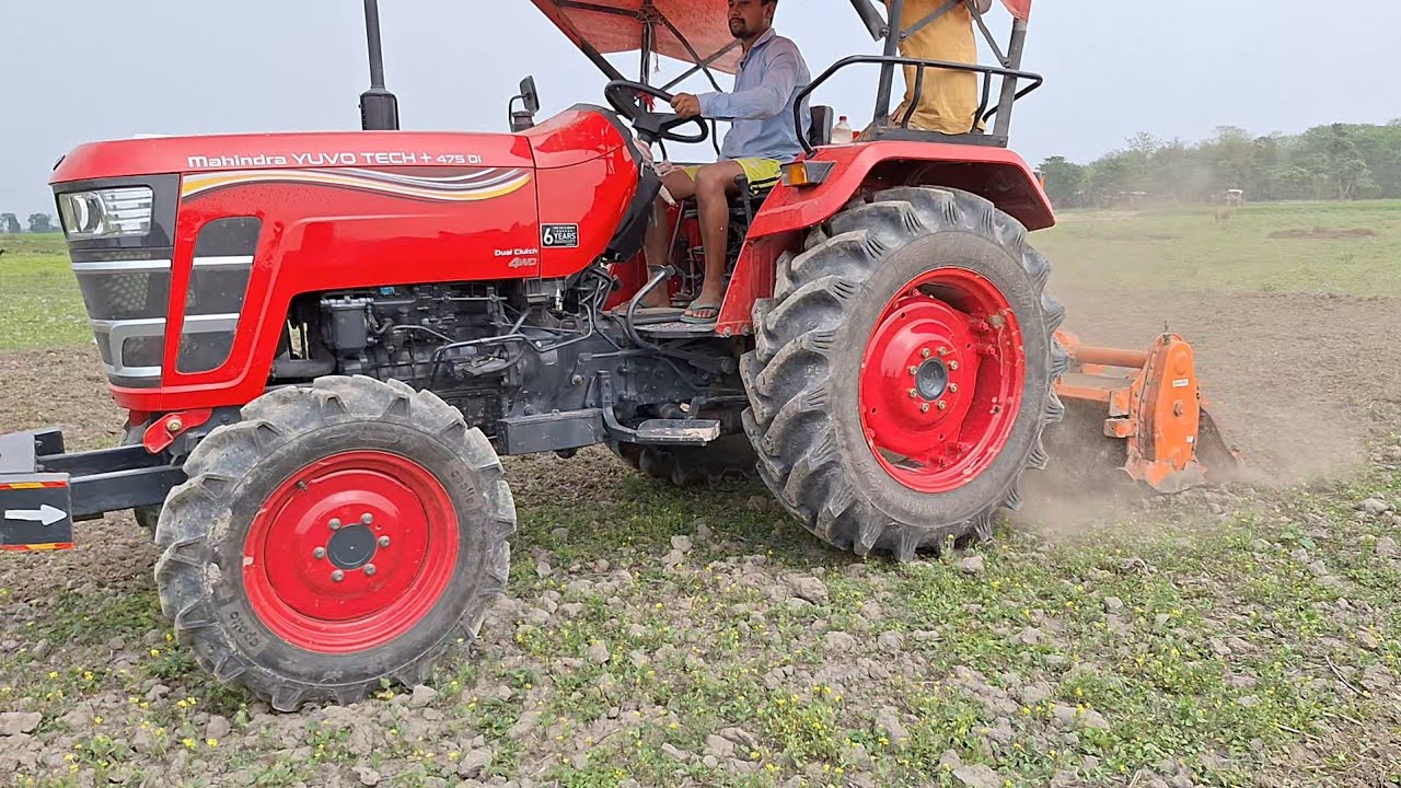 Mahindra yuvo tech plus 475 4wd !! shaktiman Rotavator