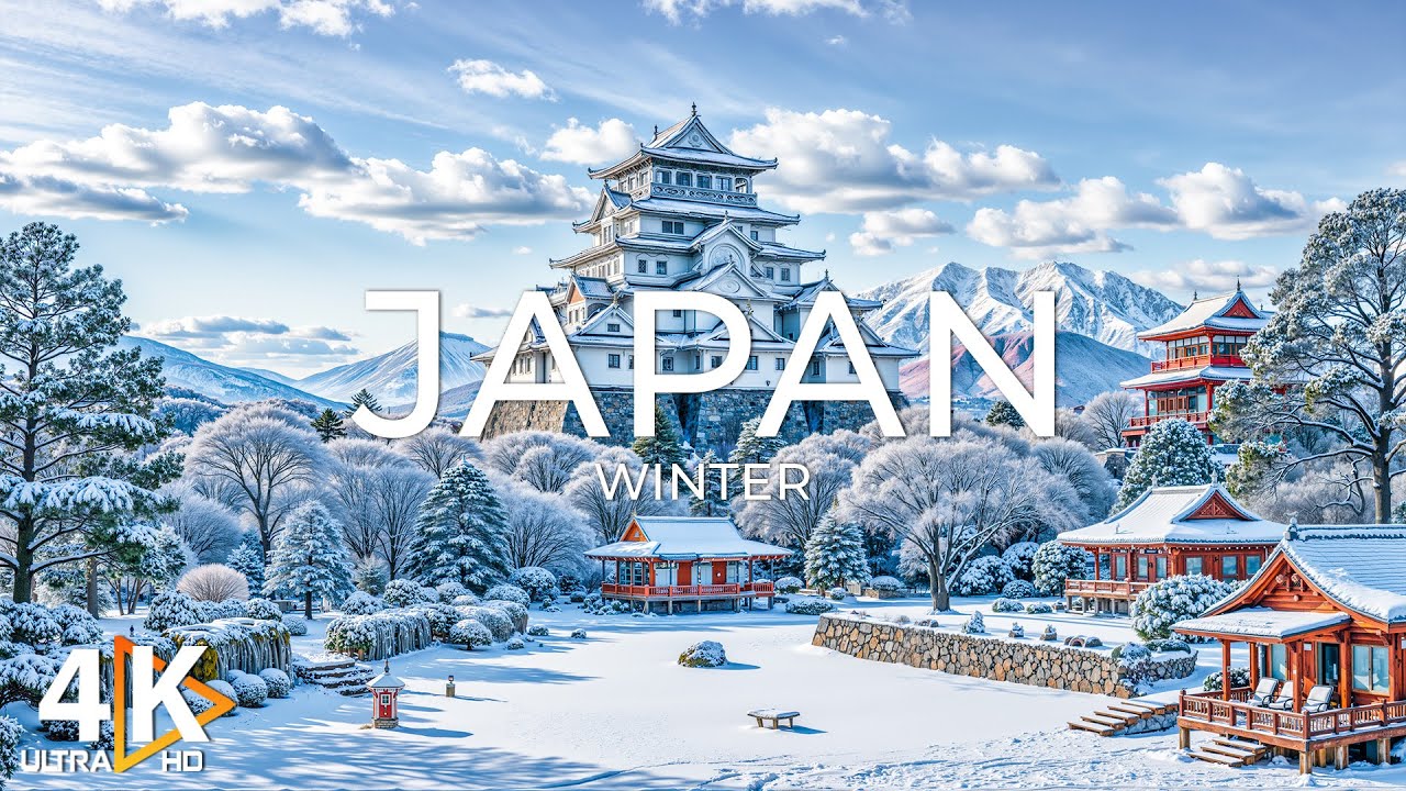 Winter in Japan 4K UHD | Snow‑Covered Temples & Japanese Alps Serenity - 4K Video UHD