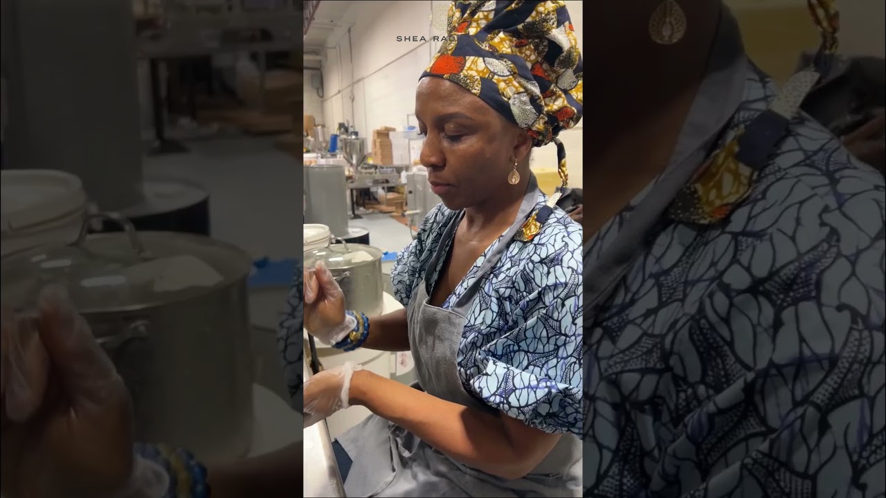 Getting hands on with our shea butter products 🫰🏿